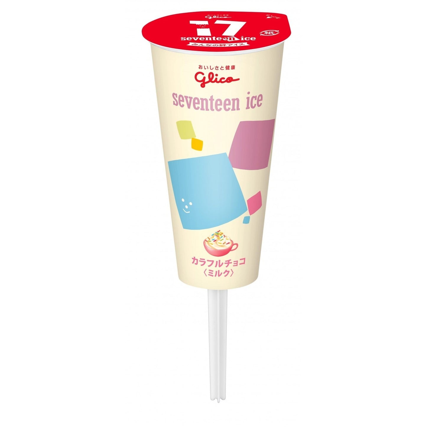 [Glico][Seventeen Ice Colorful Chocolate Milk]