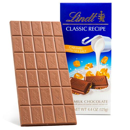 [Lindt][Classic Recipe Bar][Crunchy Caramel with Sea Salt Milk Chocolate][125g]