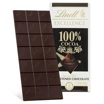 [Lindt][EXCELLENCE Bar][100% Cocoa Dark Chocolate][48g]