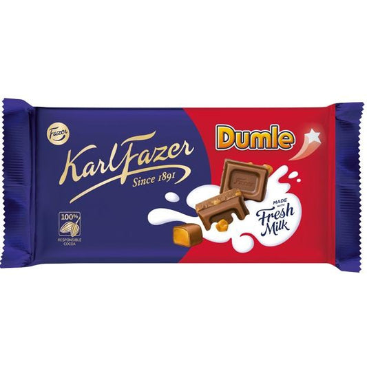 [Karl Fazer][145g Bar][Milk Chocolate with Dumle]