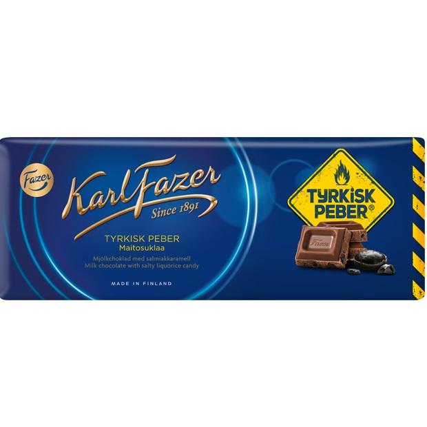 [Karl Fazer][200g Bar][Milk Chocolate with Salty Liquorice Candy]