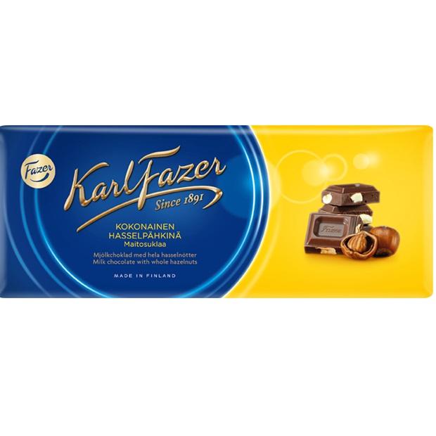 [Karl Fazer][200g Bar][Milk Chocolate with Whole Hazelnut]