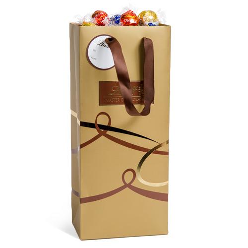 [Lindt][LINDOR Truffles][5 Flavor Assorted Gold Gift Bag][75 Pieces]