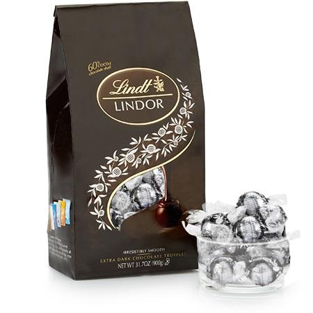 [Lindt][LINDOR Truffles][60% Extra Dark Chocolate][75 Pieces Bag]