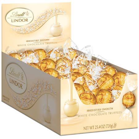[Lindt][LINDOR Truffles][White Chocolate][60 Pieces Box]