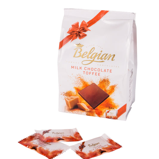 [The Belgian][Squares][Milk Chocolate with Toffee]