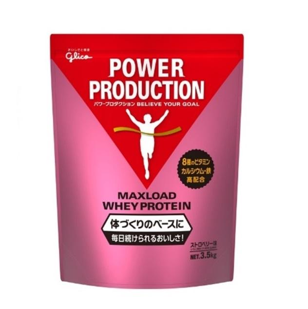 [Glico][Power Production Protein Maxload Whey Protein Strawberry Flavor 3.5kg]