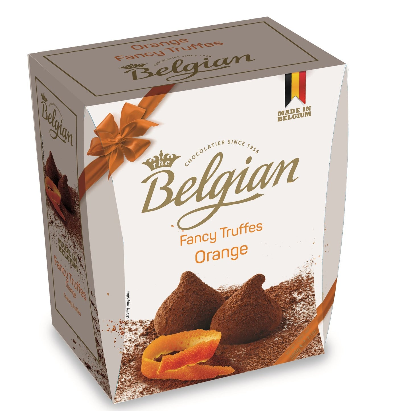 [The Belgian][Truffles][Cocoa Dusted Truffles with Orange Pieces]